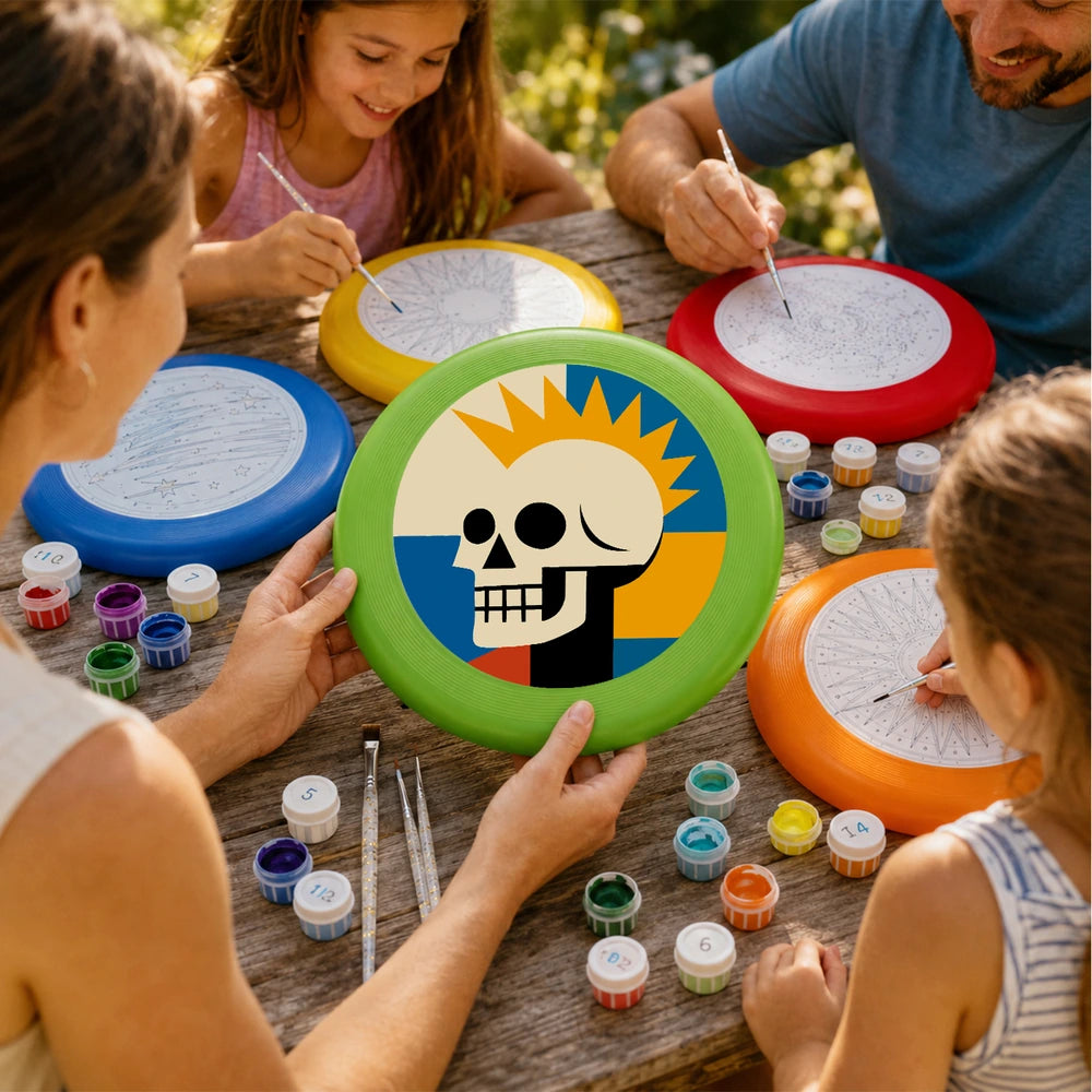 Paint by Numbers - Frisbee | Sunburst Skull