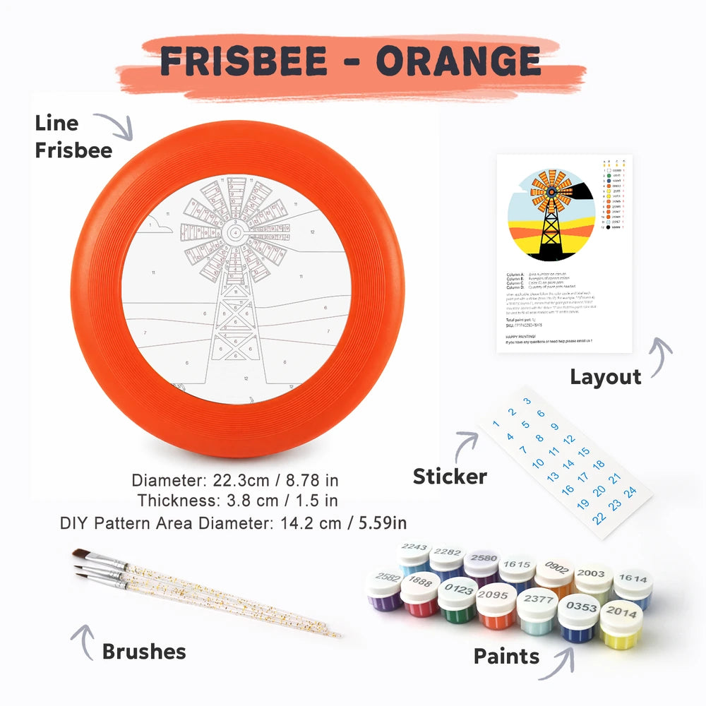 
Paint by Numbers - Frisbee | Windmill at Sunset
