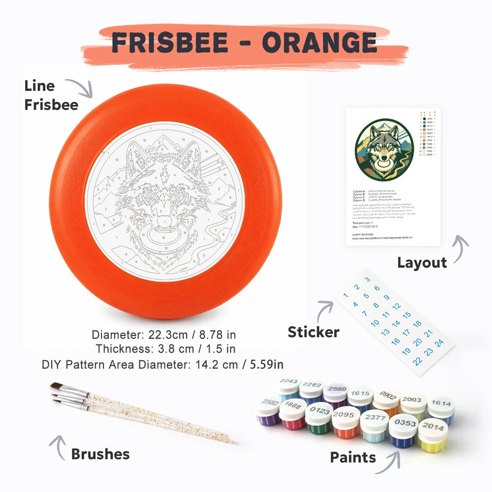 Paint by Numbers - Frisbee | Wolf in the Mountains