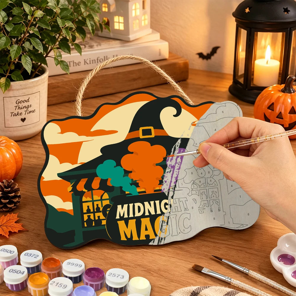 Paint by Numbers - Wooden Door Hanger | Midnight Magic
