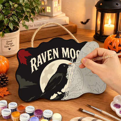 Paint by Numbers - Wooden Door Hanger | Raven Moon