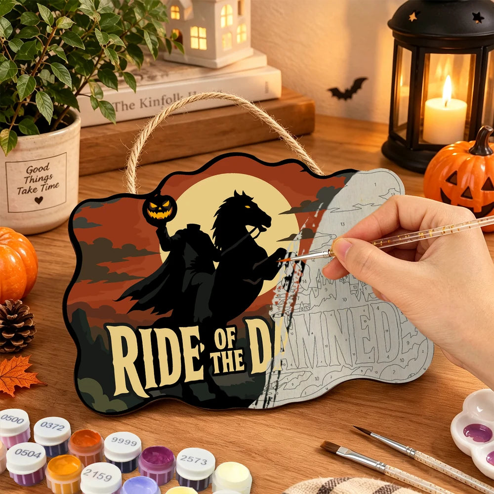 Paint by Numbers - Wooden Door Hanger | Ride of the Damned