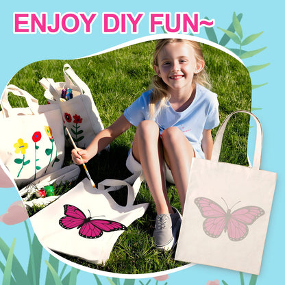 Paint by Numbers – DIY Totebag | Butterfly Charm