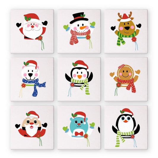 Paint by Numbers – 9 Mini Paintings | Christmas Friends Set