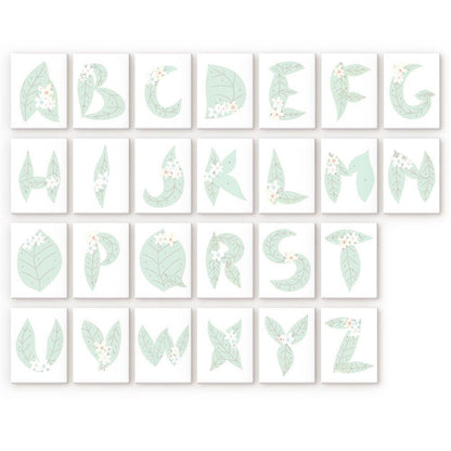 Paint by Numbers – Alphabet Painting Kit | A to Z Leafy Green Letters