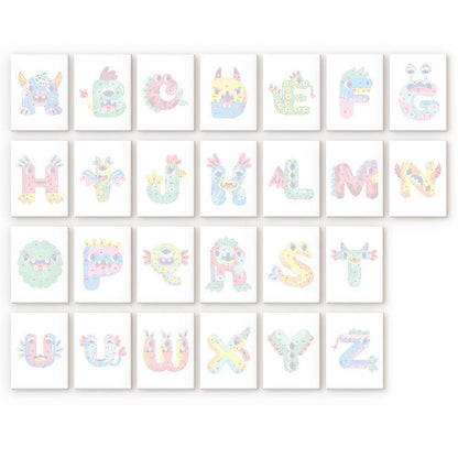 Paint by Numbers – Alphabet Painting Kit | A to Z Cute Monster Letters