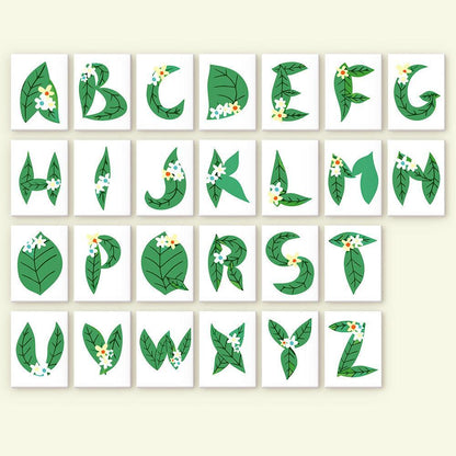 Paint by Numbers – Alphabet Painting Kit | A to Z Leafy Green Letters