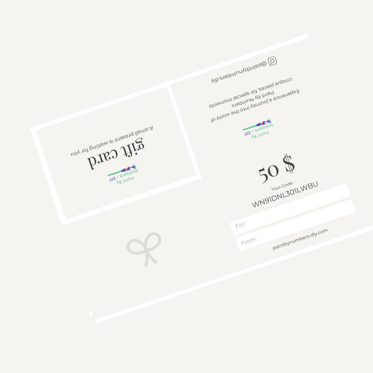 
Paint by numbers - gift card