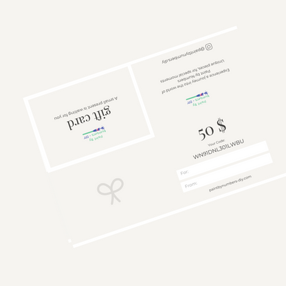 Paint by numbers - gift card