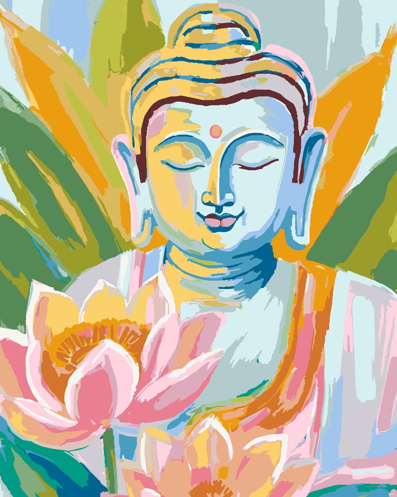 
Paint By Numbers - Buddha with Lotus