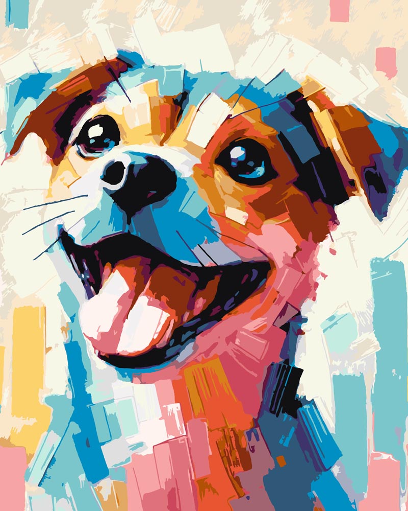 
Paint By Numbers - Happy Dog Portrait