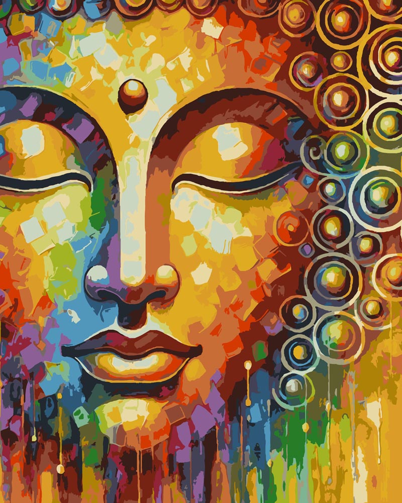 
Paint By Numbers - Vibrant Buddha Face
