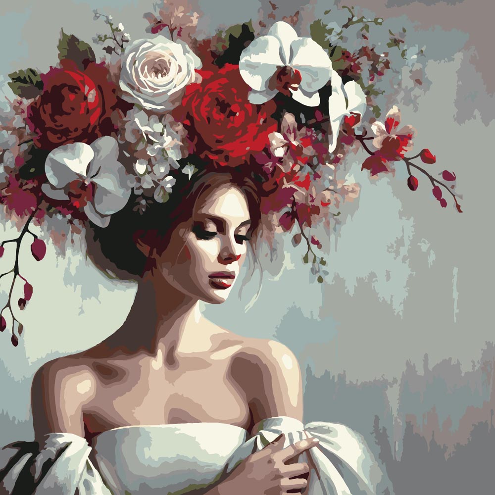 
Paint By Numbers - Woman with Floral Crown