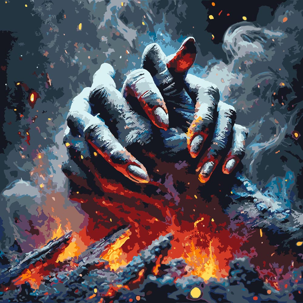 
Paint By Numbers - Hands in Fire