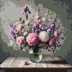 Paint By Numbers - Purple Floral Arrangement