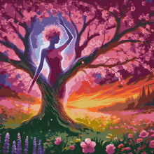 Load image into Gallery viewer, Paint By Numbers - Woman in Tree Silhouette
