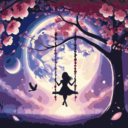 Paint by Numbers - Girl on Swing