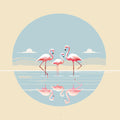 Paint by Numbers - Flamingos in Water