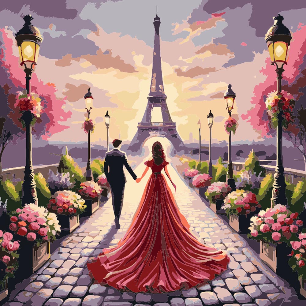 
Paint by Numbers - Couple in Paris