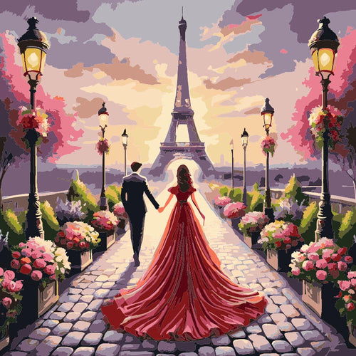 Paint by Numbers - Couple in Paris