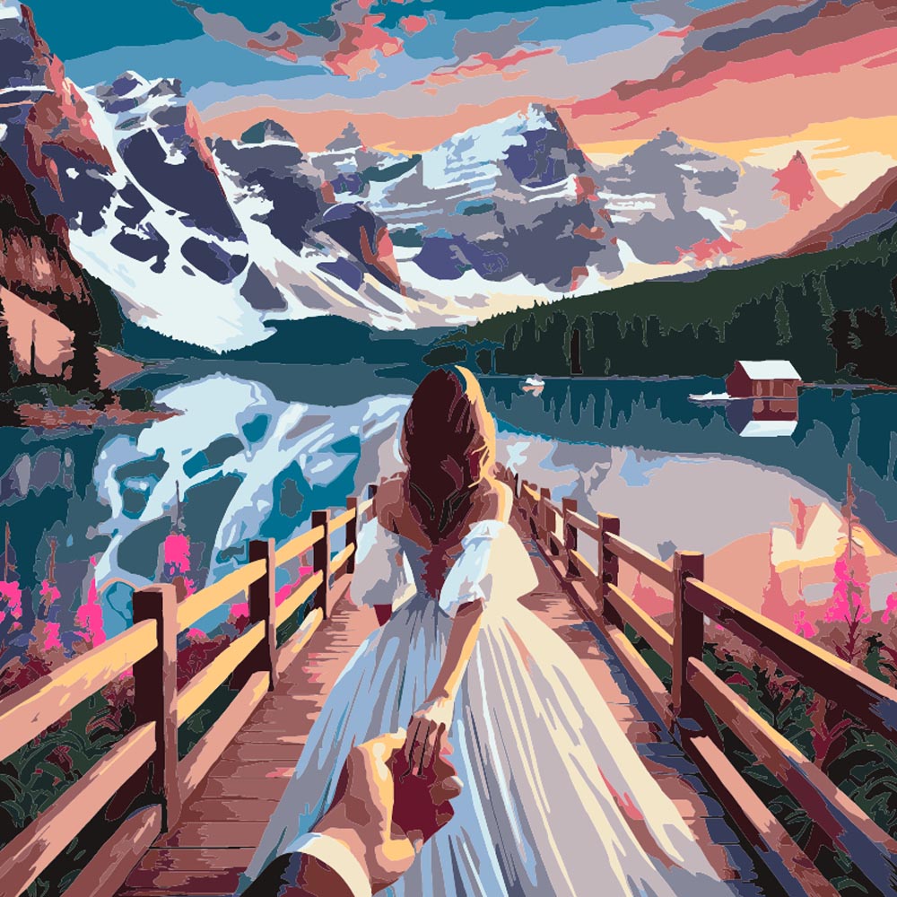 
Paint by Numbers - Mountain Lake Bride