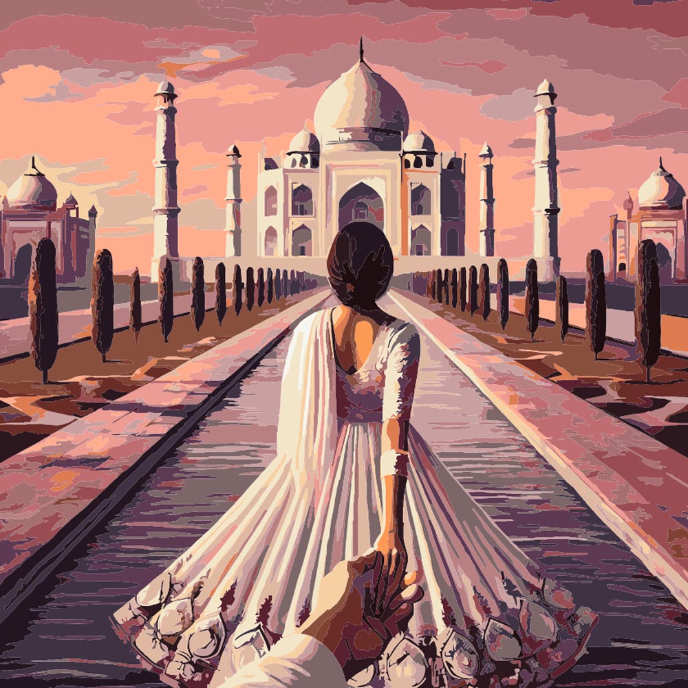 Paint by Numbers - Taj Mahal Bride