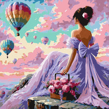 Load image into Gallery viewer, Paint by Numbers - Lady with Balloons
