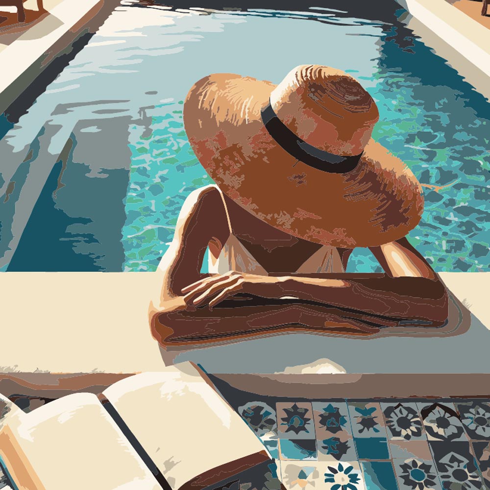 
Paint by Numbers - Poolside Hat Lady