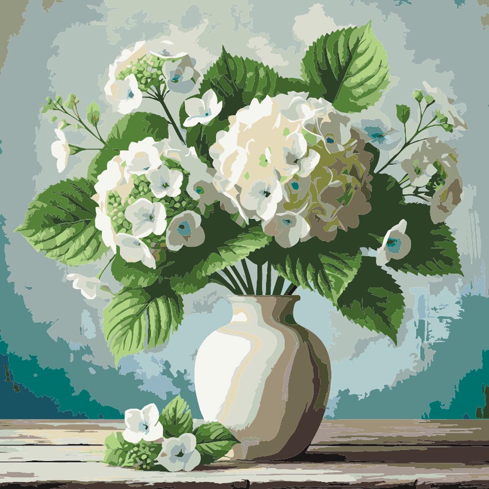 
Paint by Numbers - White Flower Vase