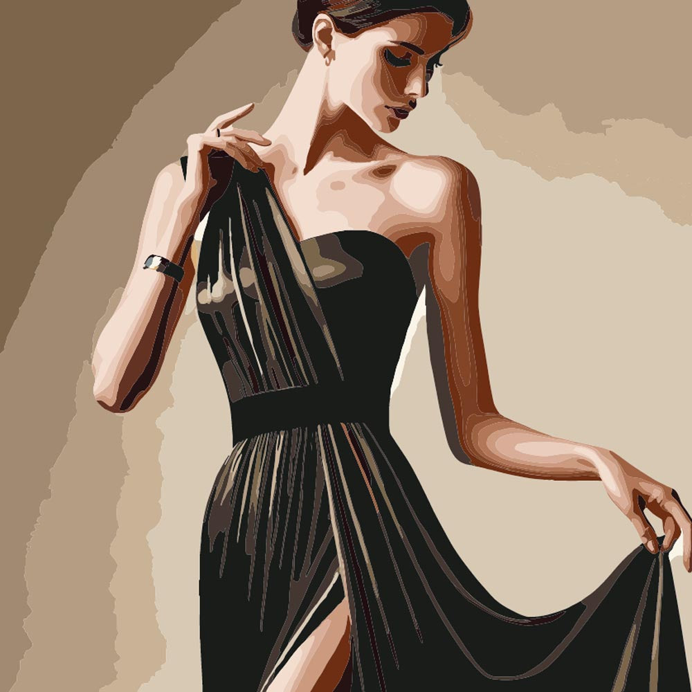 
Paint by Numbers - Lady in Black Dress