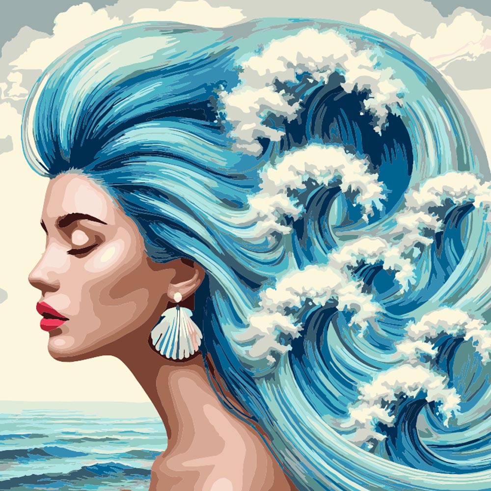 
Paint by Numbers - Waves in Hair