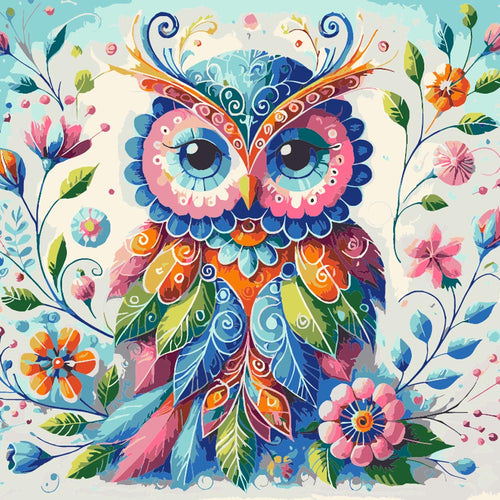 Paint by Numbers - Colorful Owl