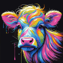 Load image into Gallery viewer, Paint By Numbers - Vibrant Cow Art
