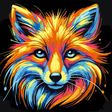 Load image into Gallery viewer, Paint By Numbers - Rainbow Fox Illustration
