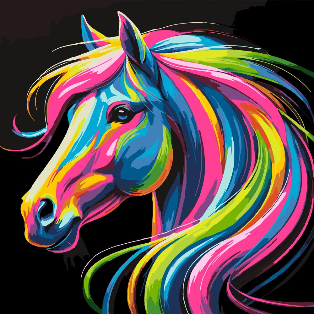 
Paint By Numbers - Bright Horse Head