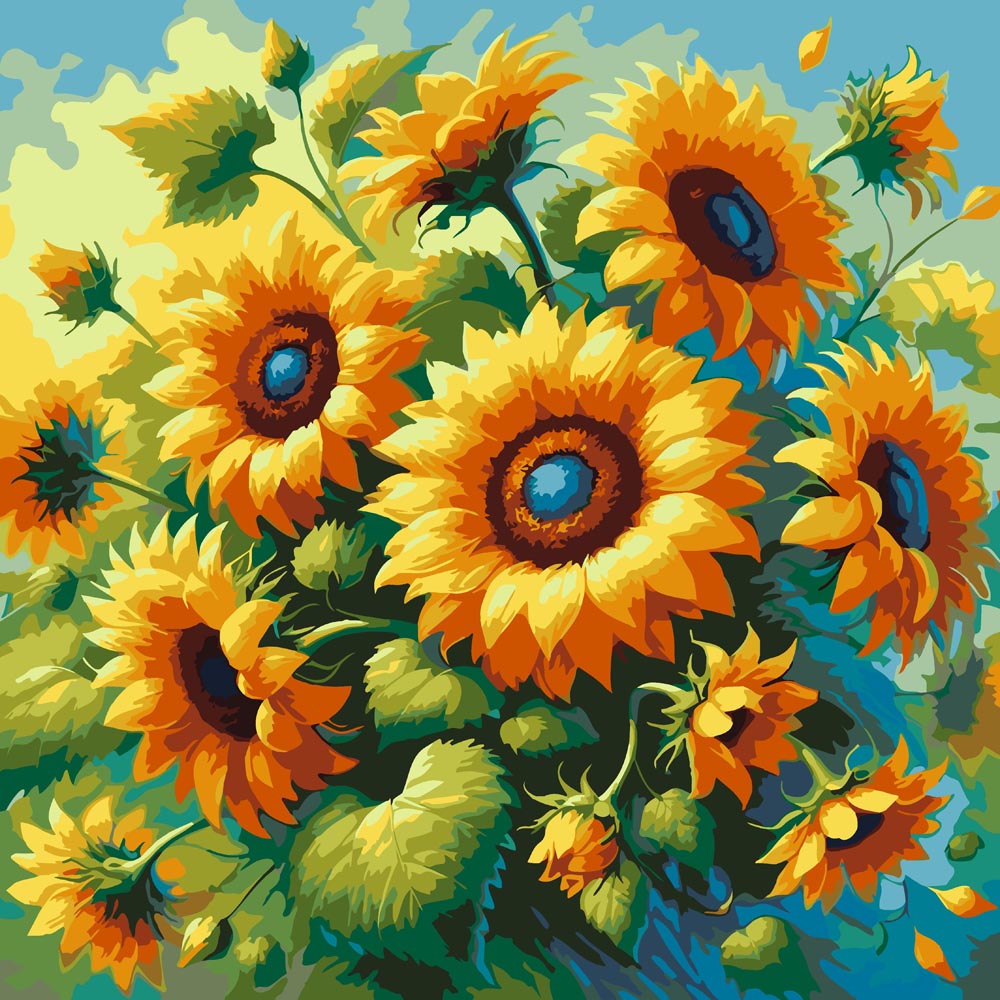 
Paint By Numbers - Sunflowers Bouquet
