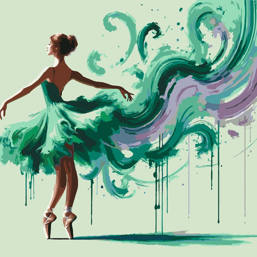 Paint By Numbers - Green Ballerina