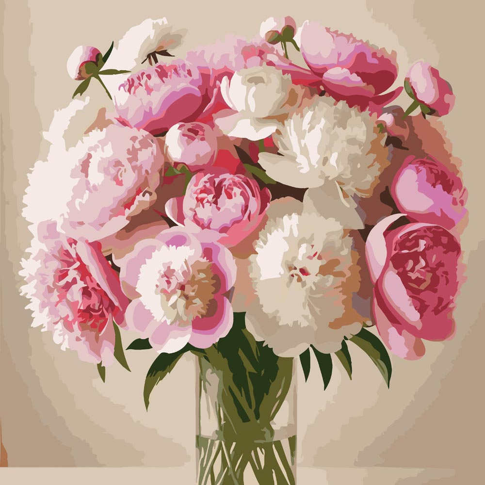 
Paint By Numbers - Pink Flowers