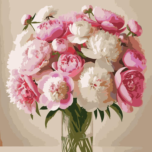 Paint By Numbers - Pink Flowers