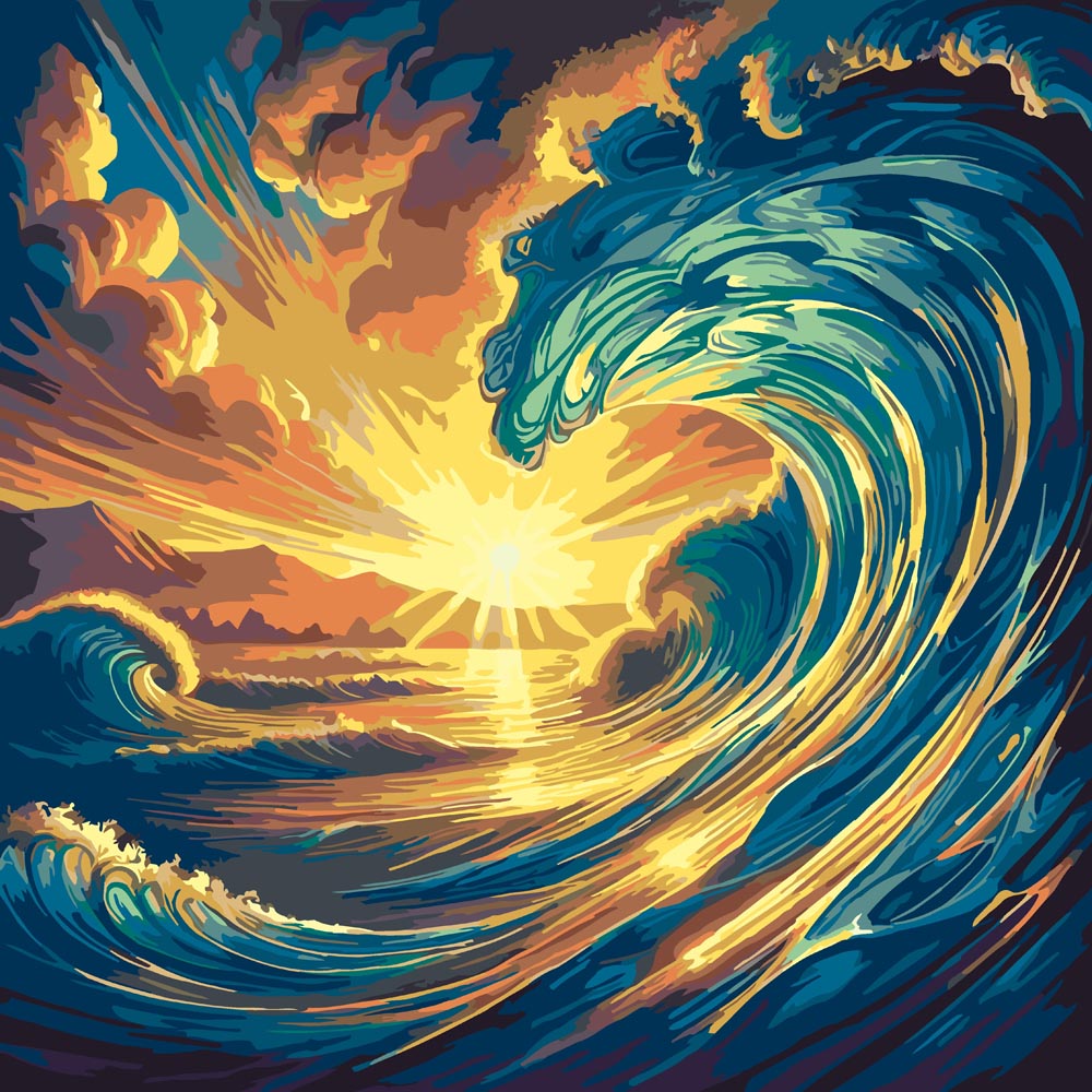
Paint By Numbers - Sunset Wave