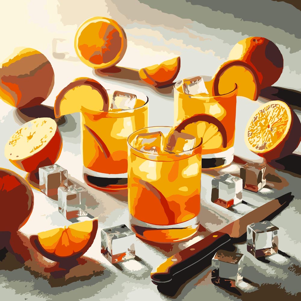 
Paint By Numbers - Orange Drinks