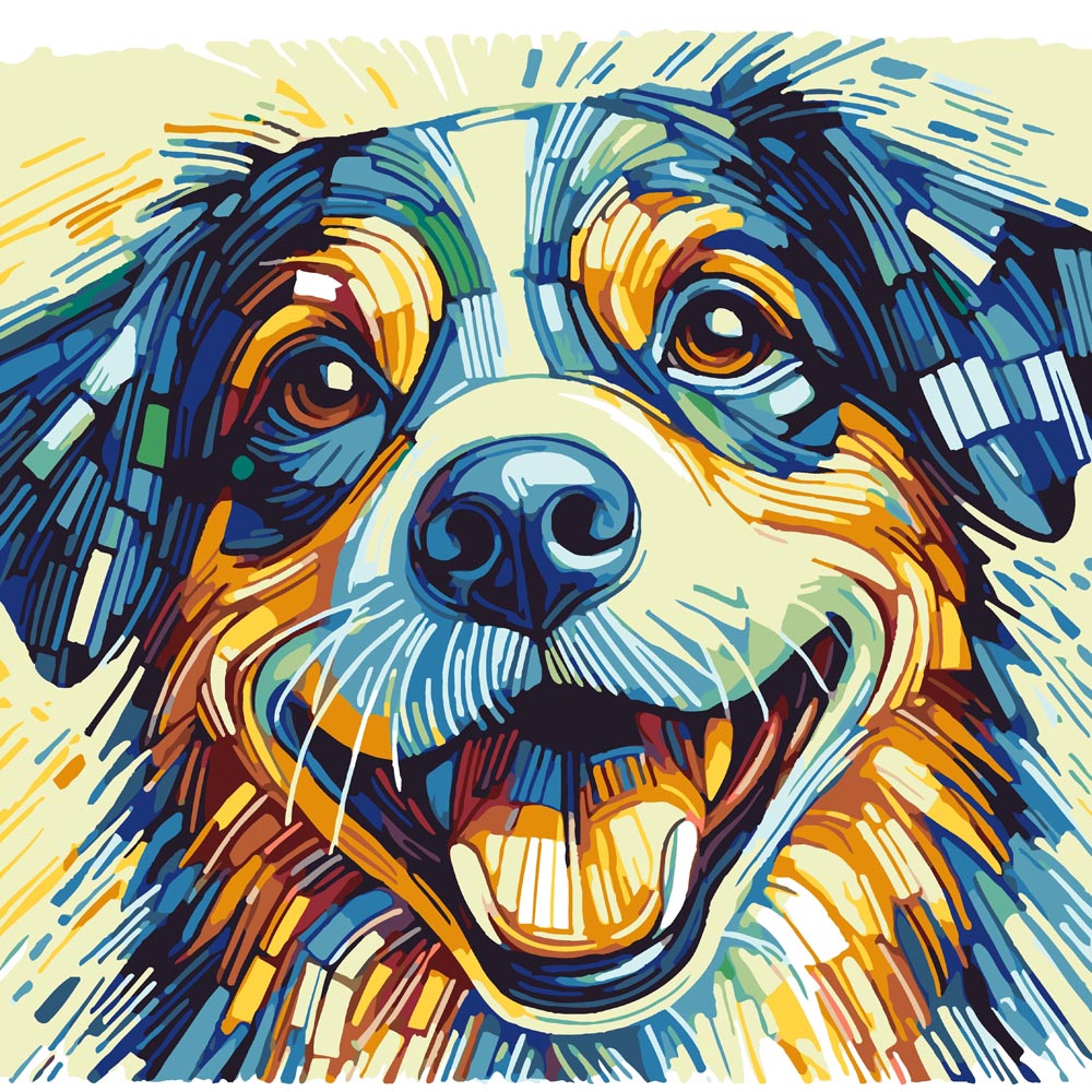 
Paint By Numbers - Happy Dog