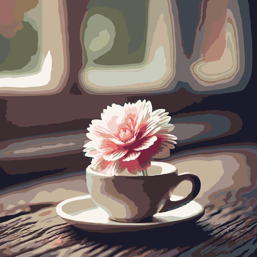 Paint By Numbers - Tea and Flower