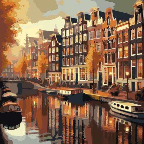 Paint By Numbers - Amsterdam Canal