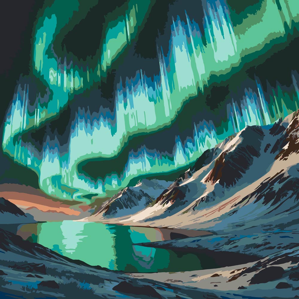 
Paint By Numbers - Stunning Northern Light