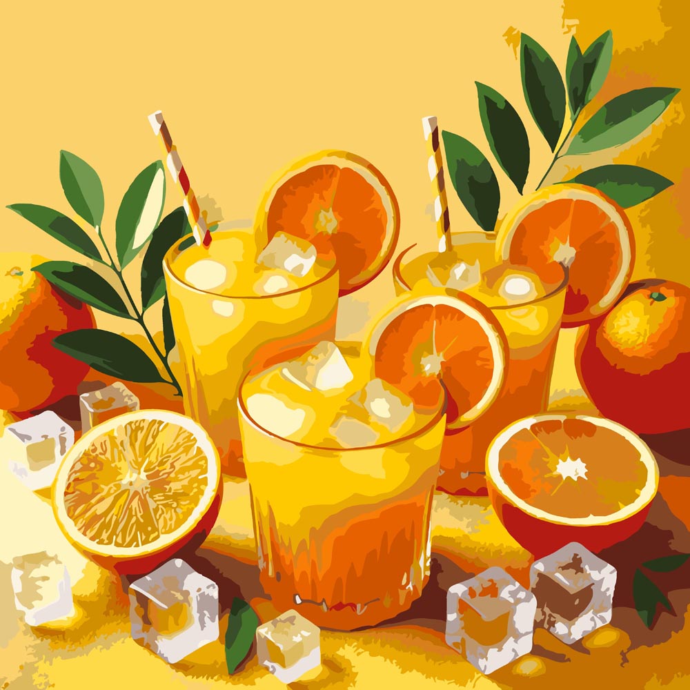 
Paint By Numbers - Fresh Orange Cocktail