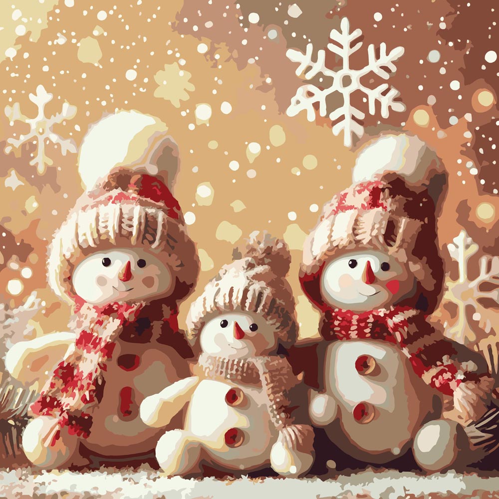 
Paint By Numbers - Little Snow Family