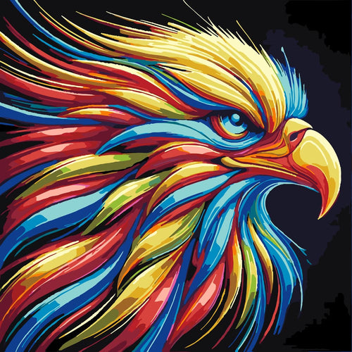 Paint By Numbers - Neon Eagle