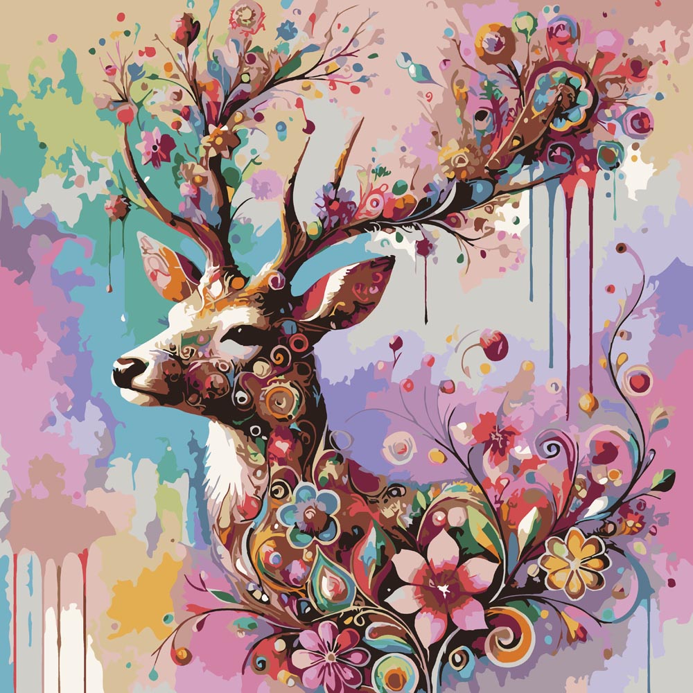 
Paint By Numbers - Vibrant Painting Deer