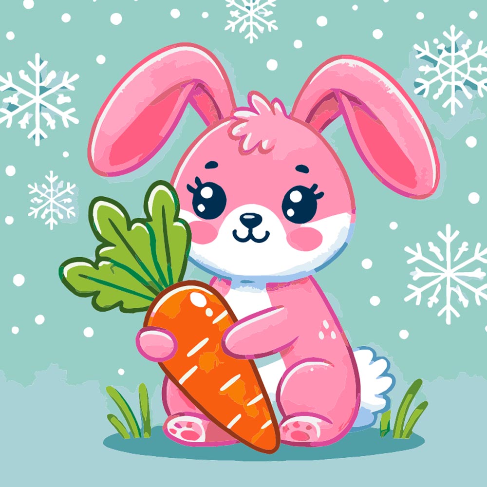 
Paint by Numbers - Pink Bunny